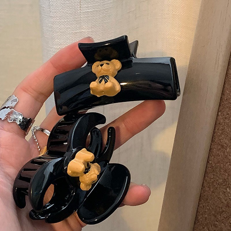 Kẹp tóc càng cua Hàn Quốc họa tiết gấu xinh xắn cho nữ