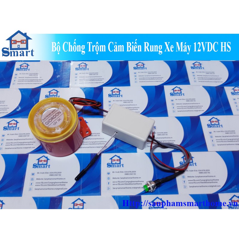 Bộ Chống Trộm Cảm Biến Rung Xe Máy 12VDC