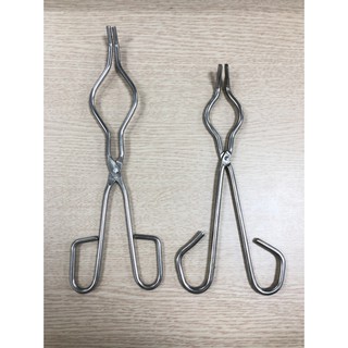 Kẹp inox gắp đồ thí nghiệm, chén nung, ống nghiệm to, chai, lọ thủy tinh