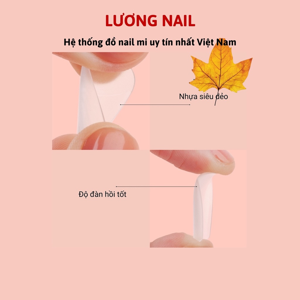 Móng úp HSM nhám sẵn chính hãng đủ 4 form hộp 500 móng