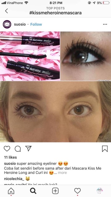 Chuốt mi MASCARA KISSME HEROINE #Black | BigBuy360 - bigbuy360.vn