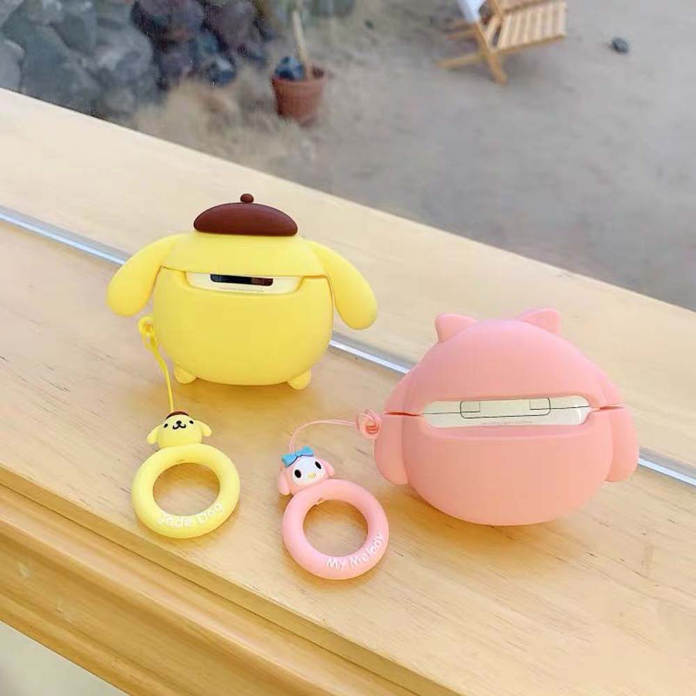 Vỏ bảo vệ hộp sạc tai nghe Airpods bằng silicone chống sốc hình Kuromi My Melody nhiều loại