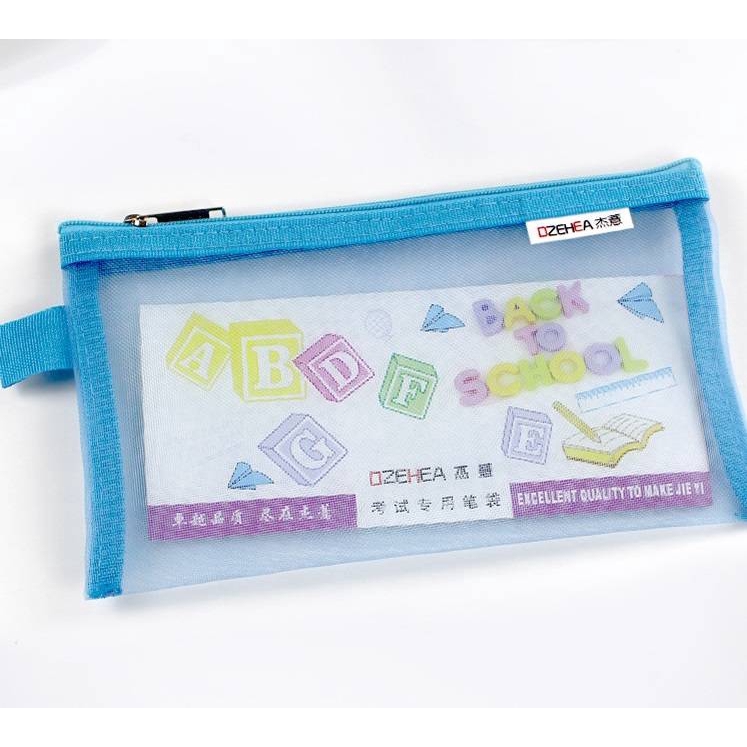 Hộp bút trong suốt thiết kế đơn giản bằng lưới nylon