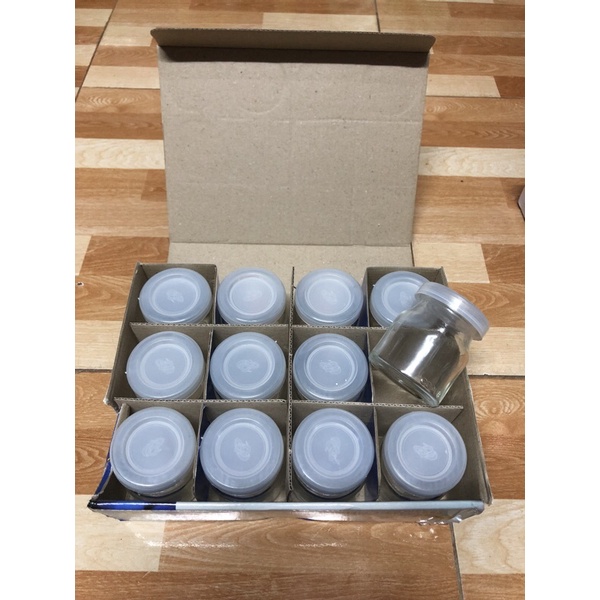 Hũ thuỷ tinh sữa chua Camdaco lọ thuỷ tinh sữa chua chai thuỷ tinh 12 cái 100ml