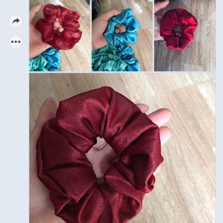 Cột vải bản to scrunchies xinh xắn