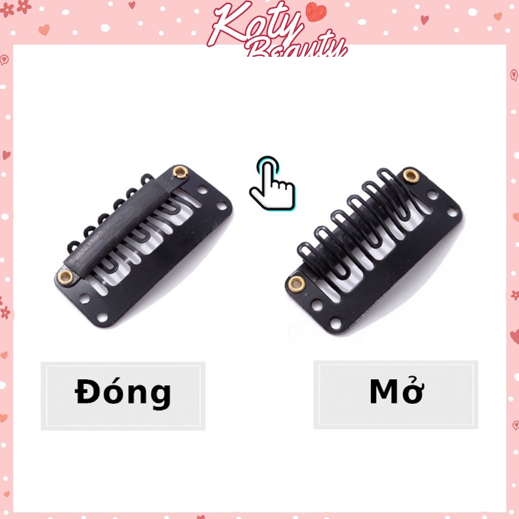Combo 10 kẹp bấm tóc giả chắc bền kín shop Koty, kẹp phím bấm tóc dùng để cố định tóc TG0