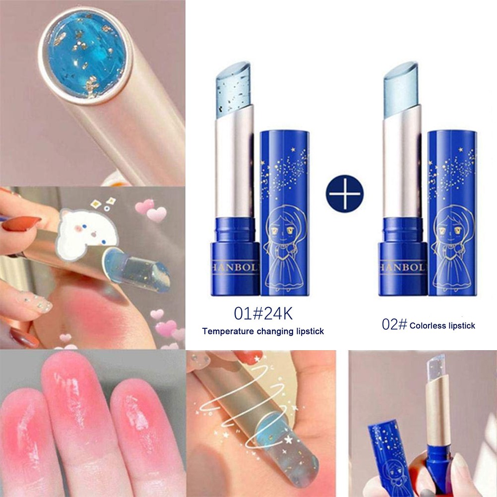 (hàng Mới Về) Son Dưỡng Môi Chiết Xuất Vàng 24k Dưỡng Ẩm Thay Đổi Màu Sắc Theo Nhiệt Độ | BigBuy360 - bigbuy360.vn