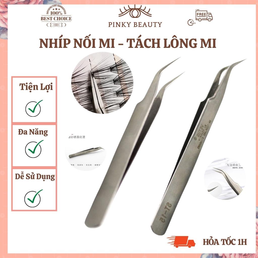 Nhíp Nối Mi - Tách Lông Mi Vetus, Dụng Cụ Gắp Mi Bằng Thép Không Gỉ Pinky Beauty Nhỏ Gọn Tiện Lợi