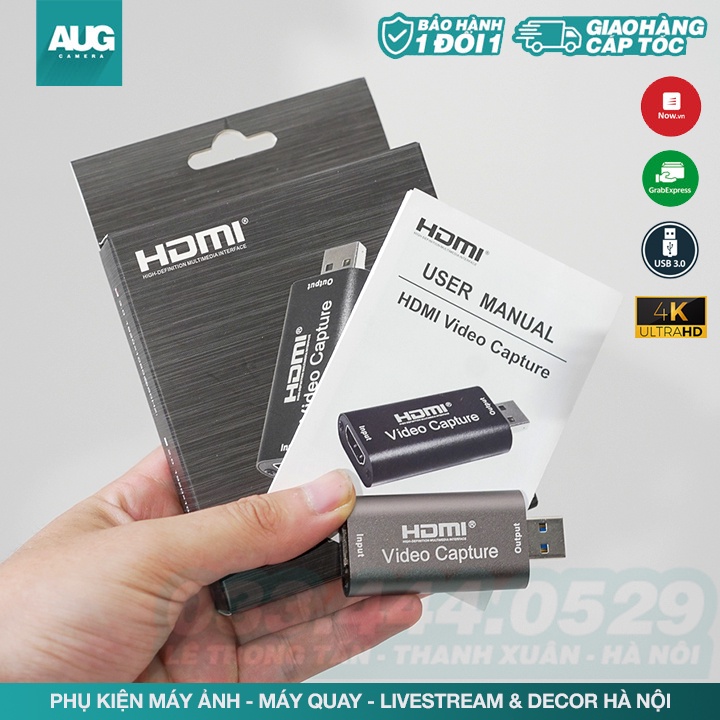 Live Stream Trưc Tiếp Từ Máy Ảnh - HDMI to USB 3.0 Video Capture - LiveStream  Điện Thoại, Camera, PS4, XBO