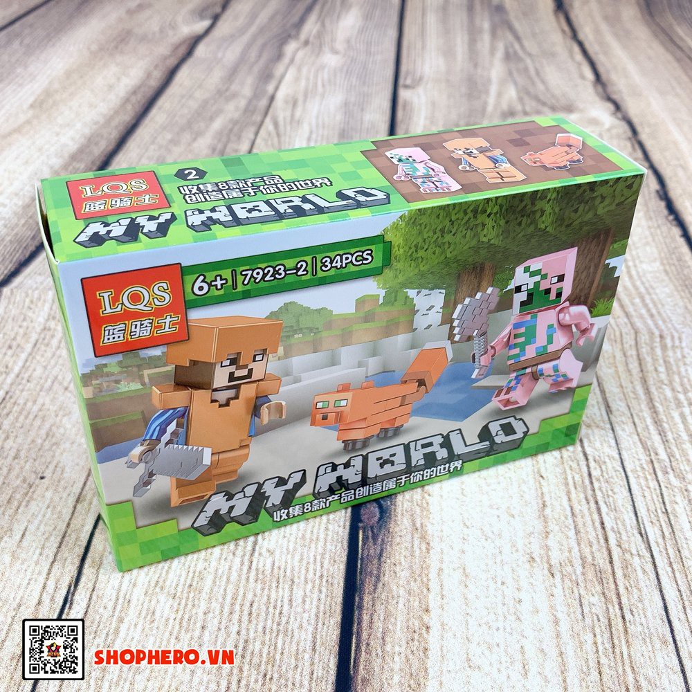Bộ Ghép Hình Minecraft 8 hộp nhỏ LQS
