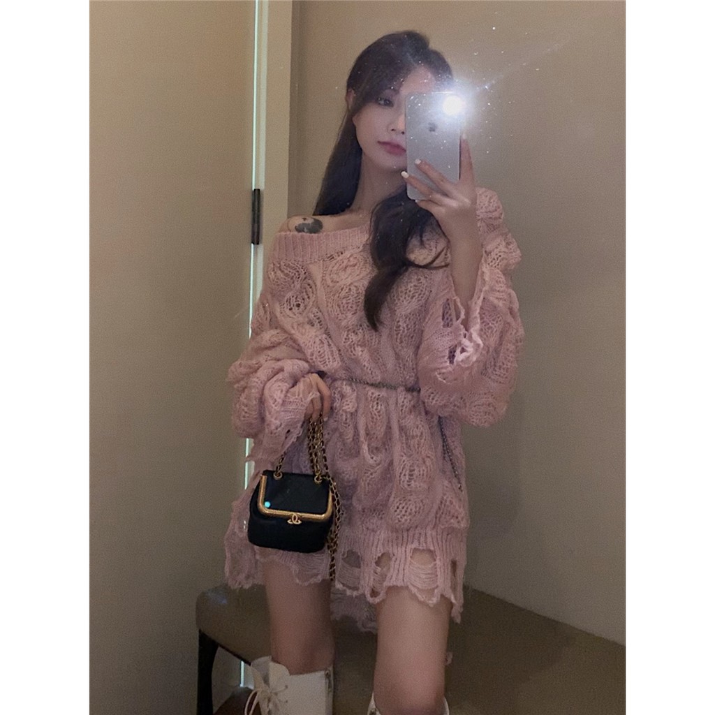  Áo Sweater Tay Dài Cổ Tròn Dáng Rộng Cổ Điển Phối Đồ Thời Trang Cho Nữ | BigBuy360 - bigbuy360.vn