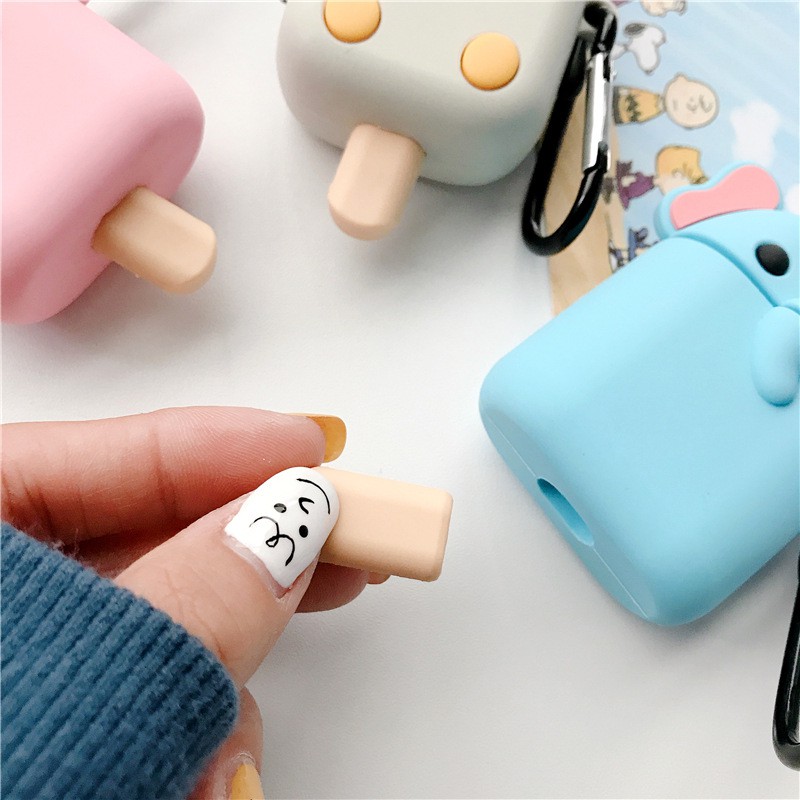 Bao Case Ốp Chống Shock Cho Airpods 1/ Airpods 2 Hình Que Kem Thú Cute.