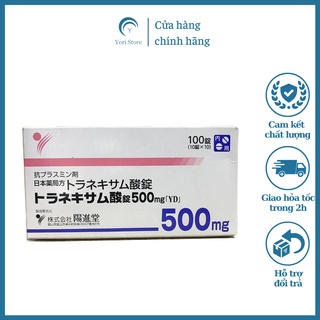 Viên uống trắng da mờ nám Transamin 500mg 10 vỉ 100 viên