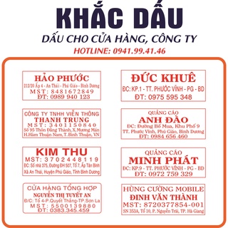 KHẮC CON DẤU CHO CỬA HÀNG, CÔNG TY - SHINY S844