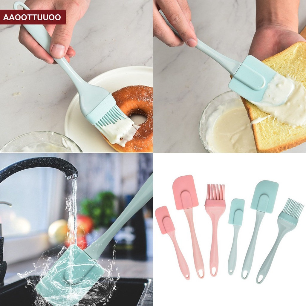 Set 3 Dụng Cụ Vét Bột Làm Bánh Bằng Silicon