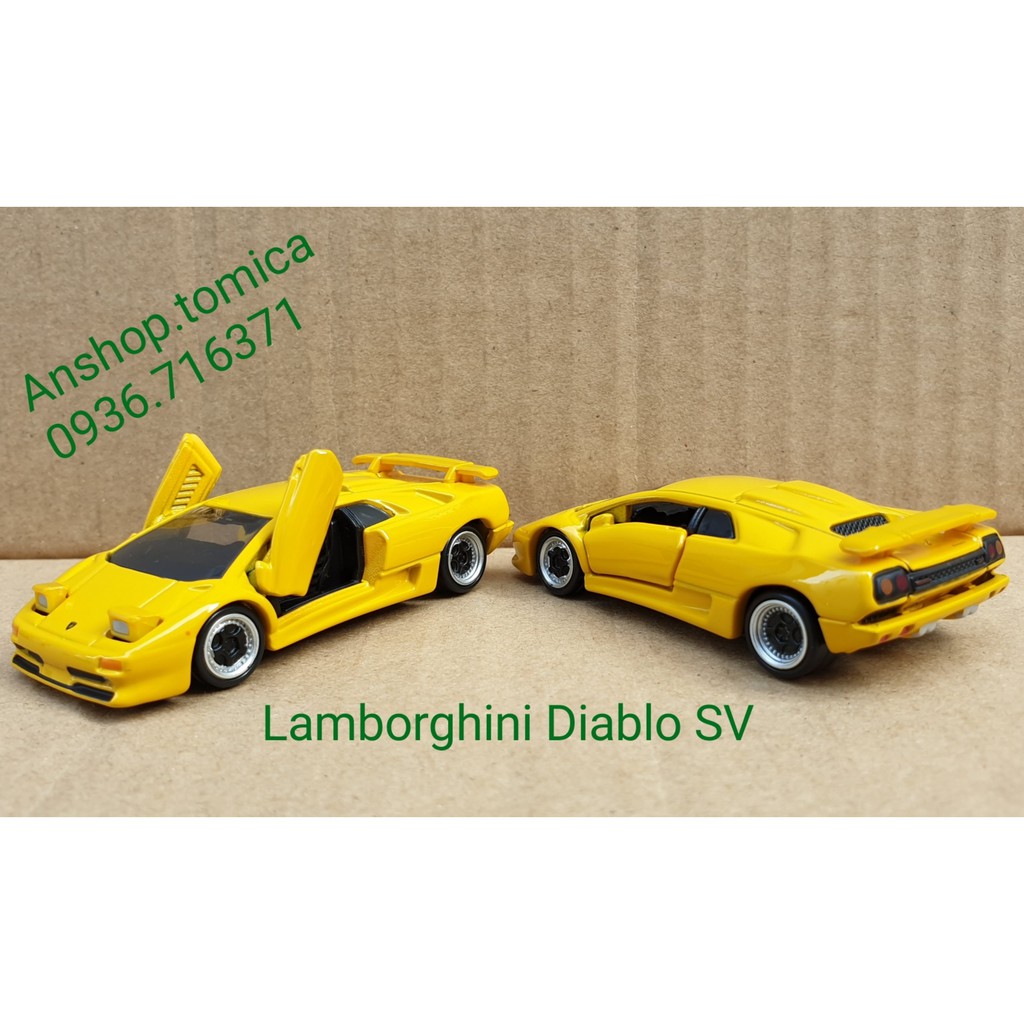 Mô hình siêu xe Lambor màu vàng Premium tomica Nhật Bản No15