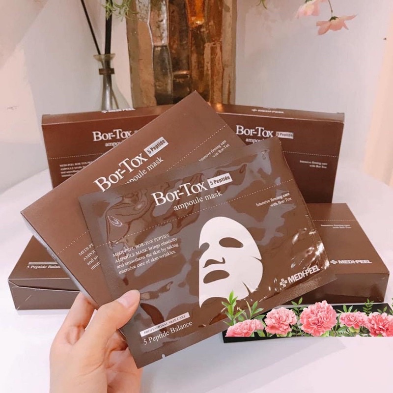 Mặt Nạ Dưỡng Da Medipeel Bortox Peptide Ampoule Mask Chống Lão Hoá Nâng Cơ Hàn Quốc Hộp 10 Nạ