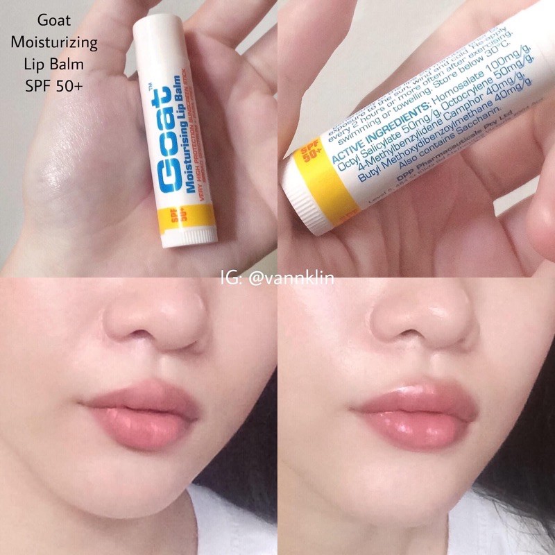 Son dưỡng môi chống nắng Goat Moisturising Lip Balm với SPF 50+