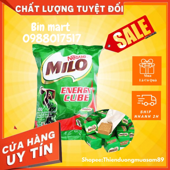 Milo cube gói bịch 100 viên