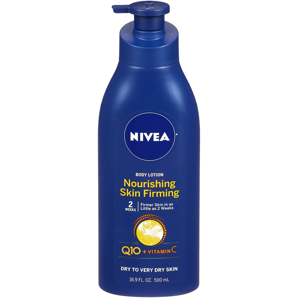 Dưỡng thể giúp nuôi dưỡng &amp; săn chắn da NIVEA Nourishing Skin Firming Body Lotion w/ Q10 and Vitamin C 500ml (Mỹ)