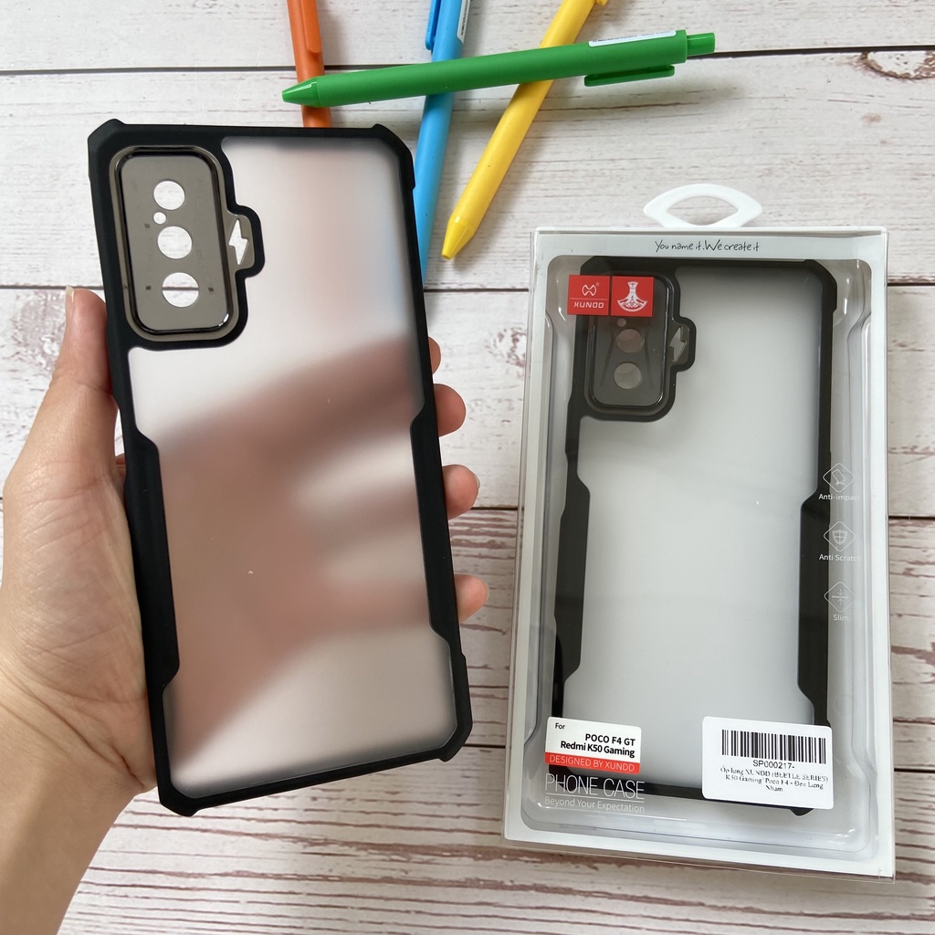 Ốp lưng XUNDD Redmi K50 Gaming - Mặt lưng trong, Viền TPU