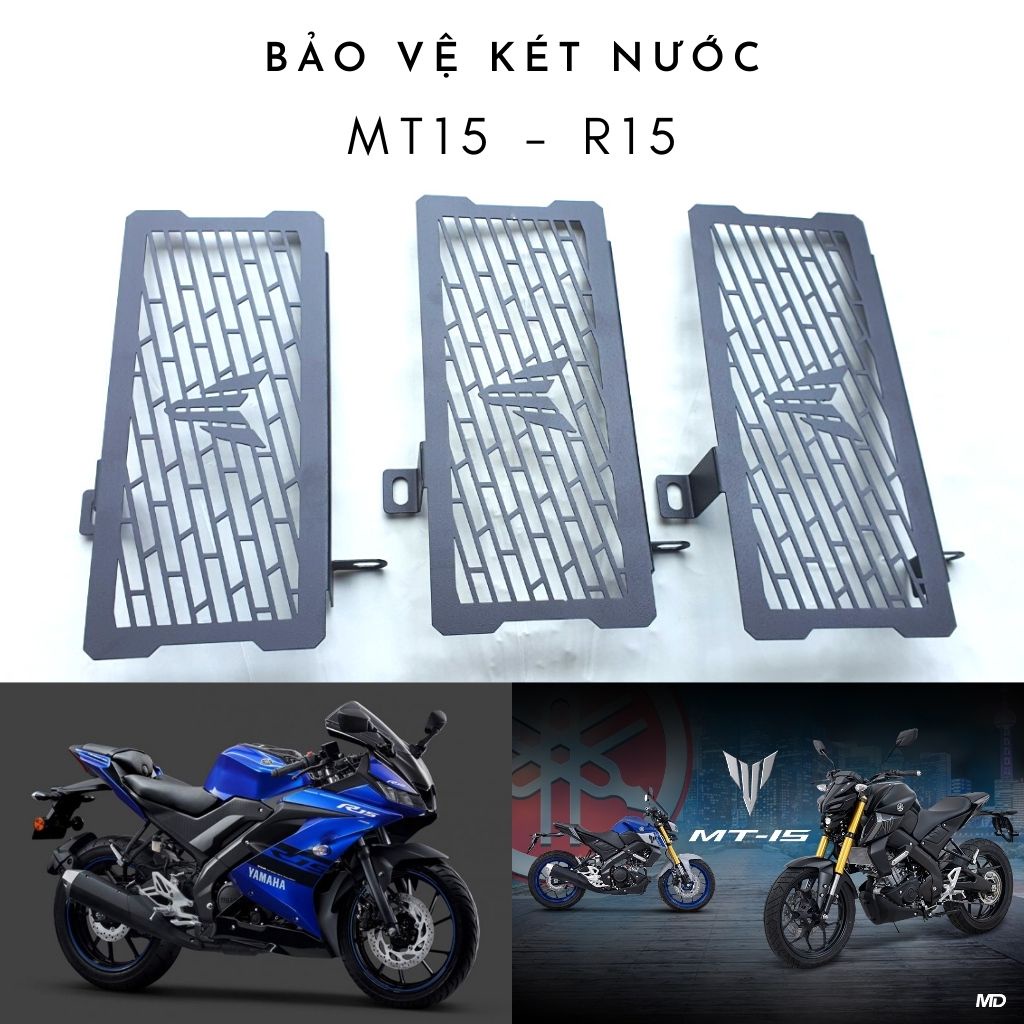 Bảo vệ két nước cho yamaha MT15, che két nước MT15, sơn tĩnh điện màu đen.