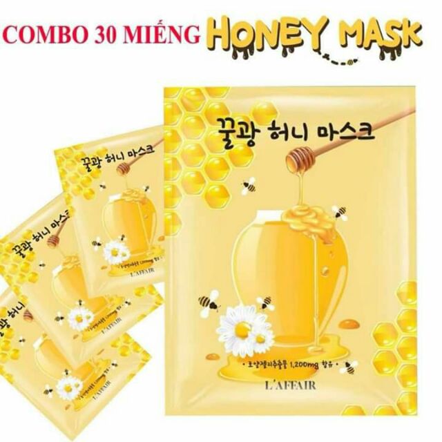 Bộ 30 Mặt Nạ L'affair Rainbow Honey Mask Pack (750ml) 2021 (Tặng kèm 10 miếng cùng loại)