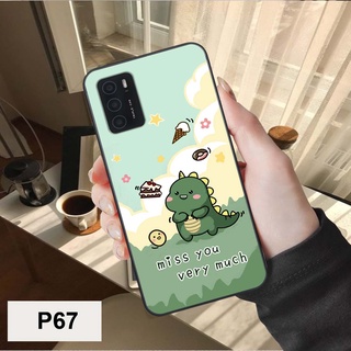 Ốp lưng điện thoại oppo a16 in hình khủng long xanh, gấu bear siêu dễ thương