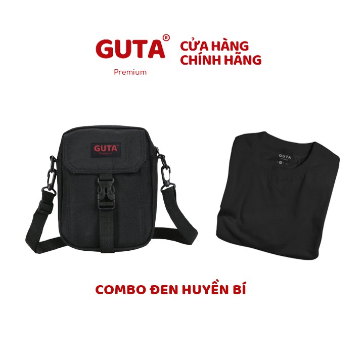 Combo Áo Thun Tay Lỡ Và Túi Đeo Chéo GUTA Dành Cho Nam Nữ,Thời Trang Unisex,Chất Vải Cao Cấp Và Tiện Dụng