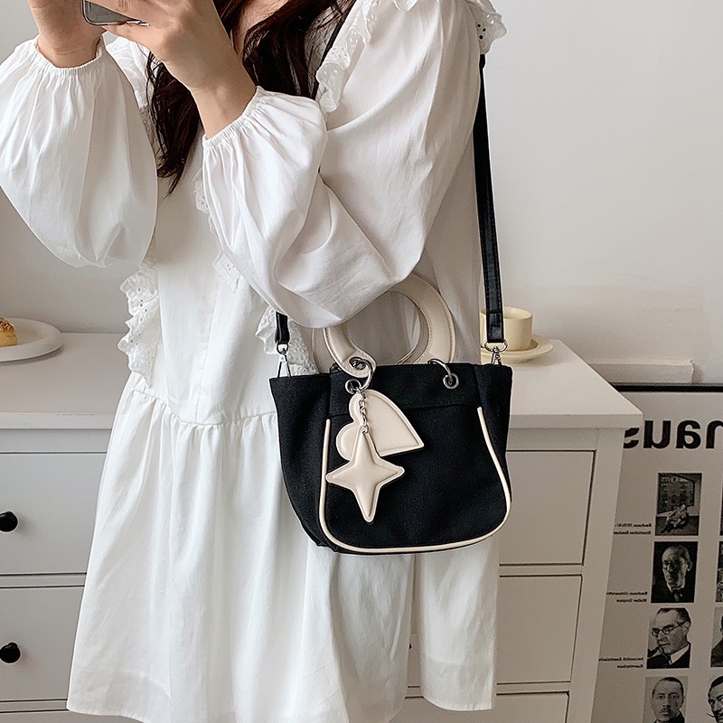 Túi Xách Bucket Vải Bạt Thời Trang Hè Hàng Mới Dành Cho Nữ 2022