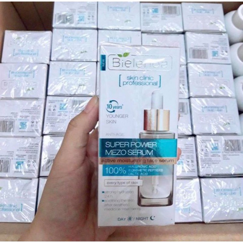 Serum Bielenda Super Power Mezo Xanh Dương Cho Da Khô,Da Bị Mất Nước Và Da Nhạy Cảm