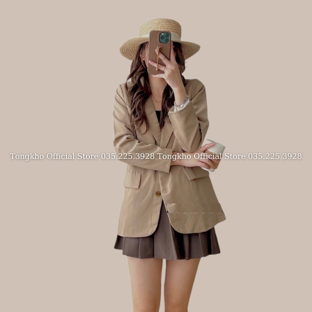 Áo blazer 2 lớp nữ BIGSIZE dài tay cổ vest có đệm vai phong cách hàn quốc 3936 | BigBuy360 - bigbuy360.vn