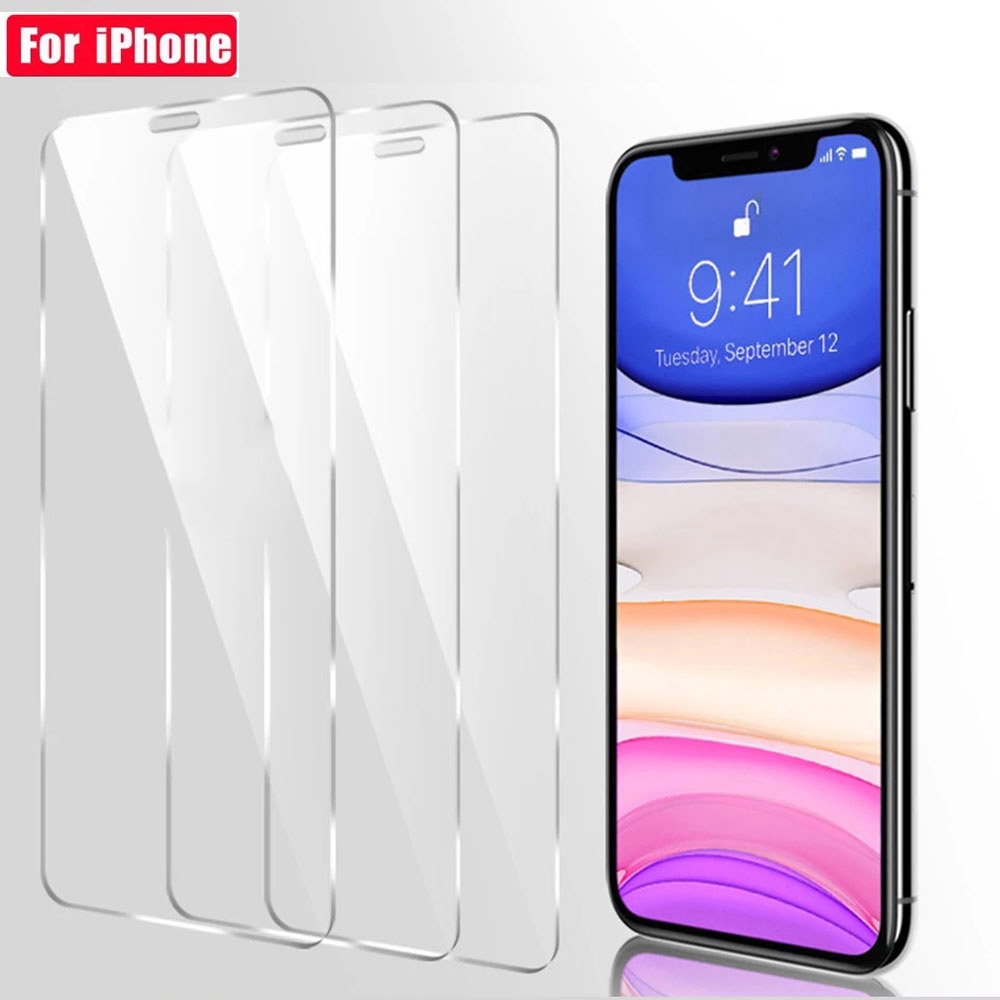 Set 3 Kính Cường Lực Bảo Vệ Màn Hình Điện Thoại iphone 15 14 13 12 mini 11 pro max