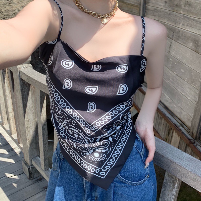 [Hàng đang về] Áo khăn yếm bandana hai dây cột nơ sexy summer 2021 | BigBuy360 - bigbuy360.vn