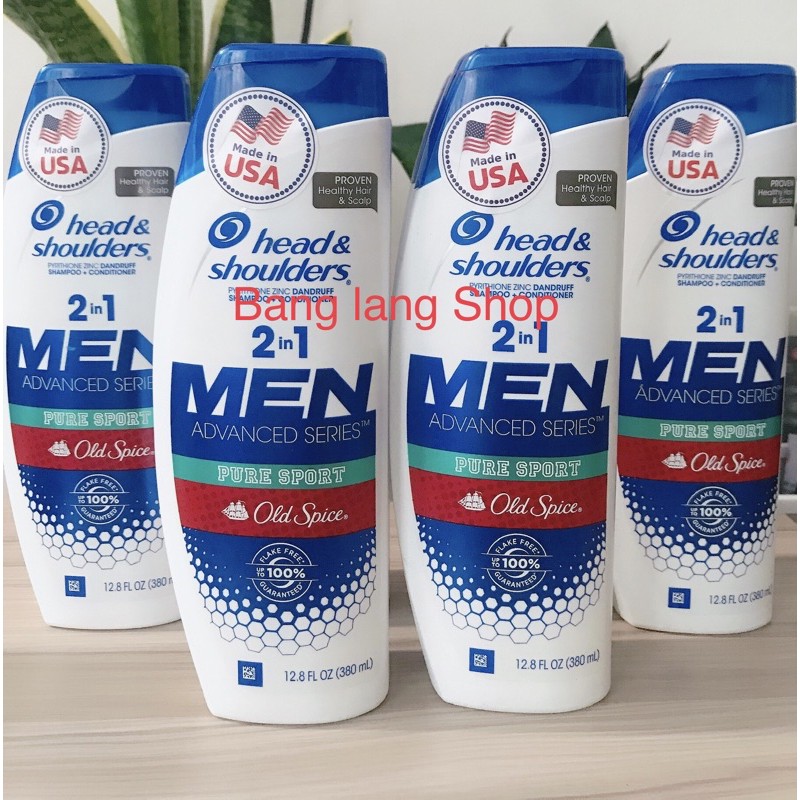 Dầu gội và xả Head & Shoulders Men 2in1 Old Spice Pure Sport 380ml