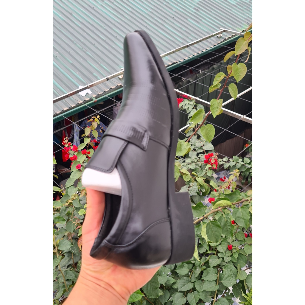 Giày da nam - Giày da công sở - Hàng da bò thật 100%, bí mật tăng chiều cao 7cm.