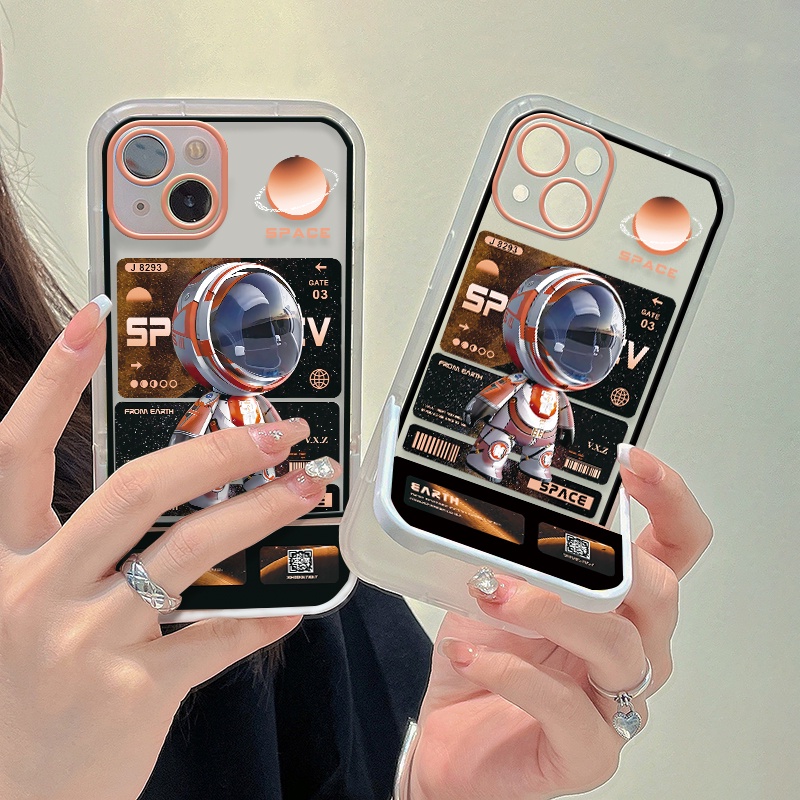 Ốp Điện Thoại TPU Trong Suốt Họa Tiết Phi Hành Gia Cho IPhone 11 13 12 Pro Max X XR XS 8 7 Plus 6 6S 7 SE 2020