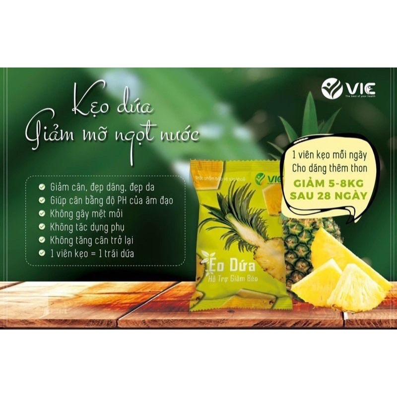 (Chính hãng) Kẹo dứa giảm cân đẹp da VIC