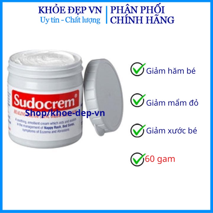 Kem bôi Soducrem Giảm bôi hăm tã , côn trình cắn và vết ngứa cho bé lọ 60gam