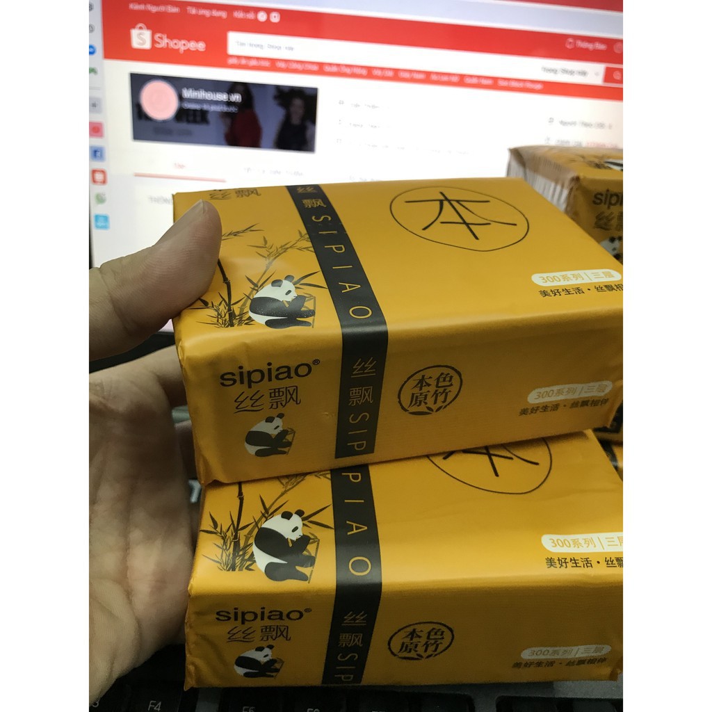 GIẤY ĂN GẤU TRÚC SIPIAO CAO CẤP 300 TỜ BỊCH