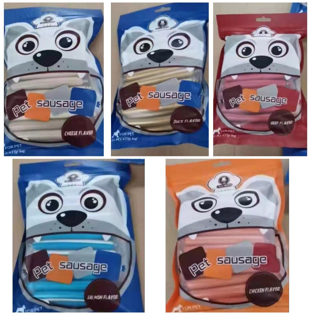 [Mã 1511FMCGSALE giảm 8% đơn 500K] Xúc xích cho chó mèo Hello Boss gói 450gr