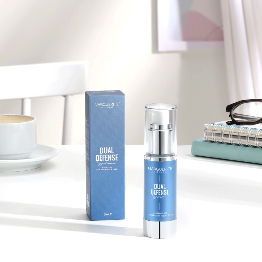 Serum Dual Defense Dưỡng Trắng, Chống Lão Hoá Narguerite (30ml)