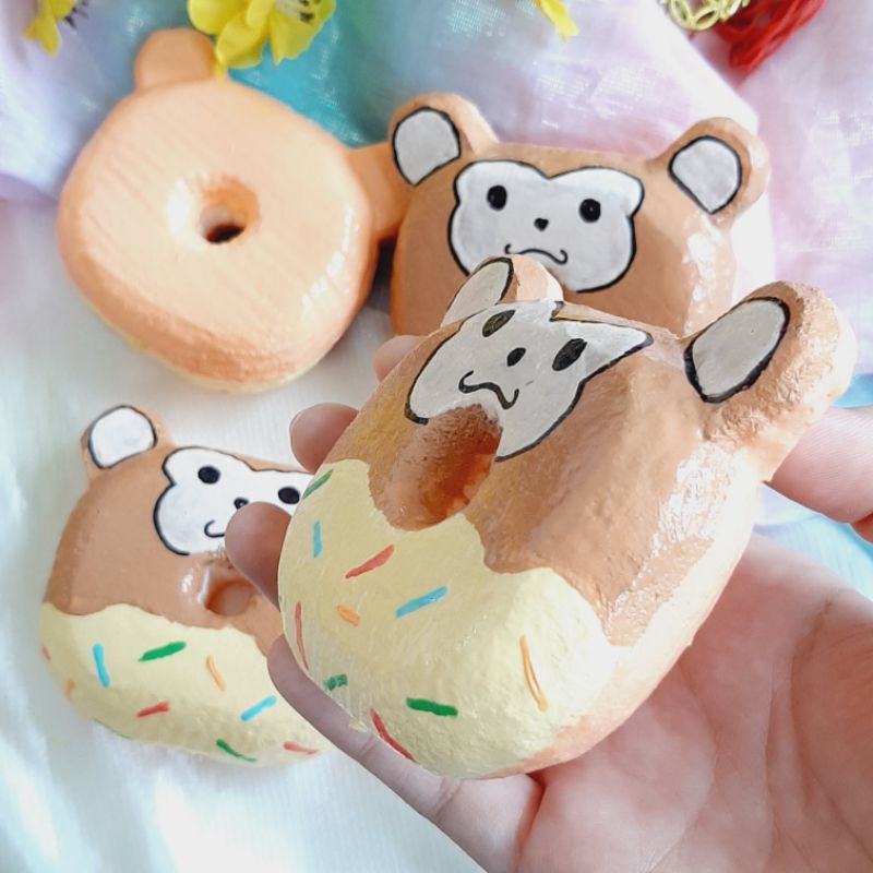 Squishy handmade donut hình khỉ đáng yêu [Shop Thảo Tâm]