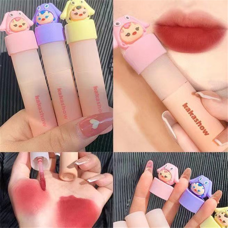 ✨✨ Son kem lì KAKASHOW mịn mượt như nhung lâu trôi không khô môi thiết kế hình búp bê dễ thương với 9 màu