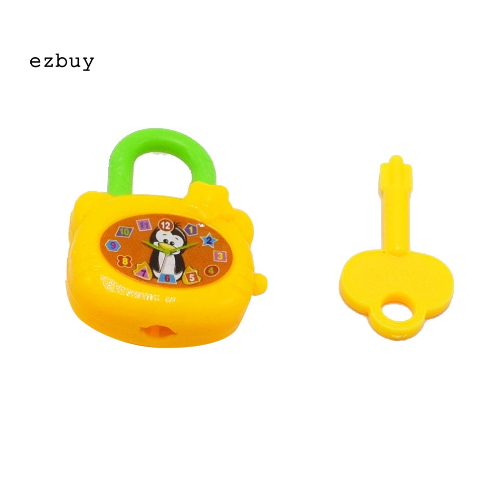 Set 5 Ổ Khóa Nhựa Mini Nhiều Màu Sắc Kèm Chìa Khóa Giáo Dục Sớm Cho Bé