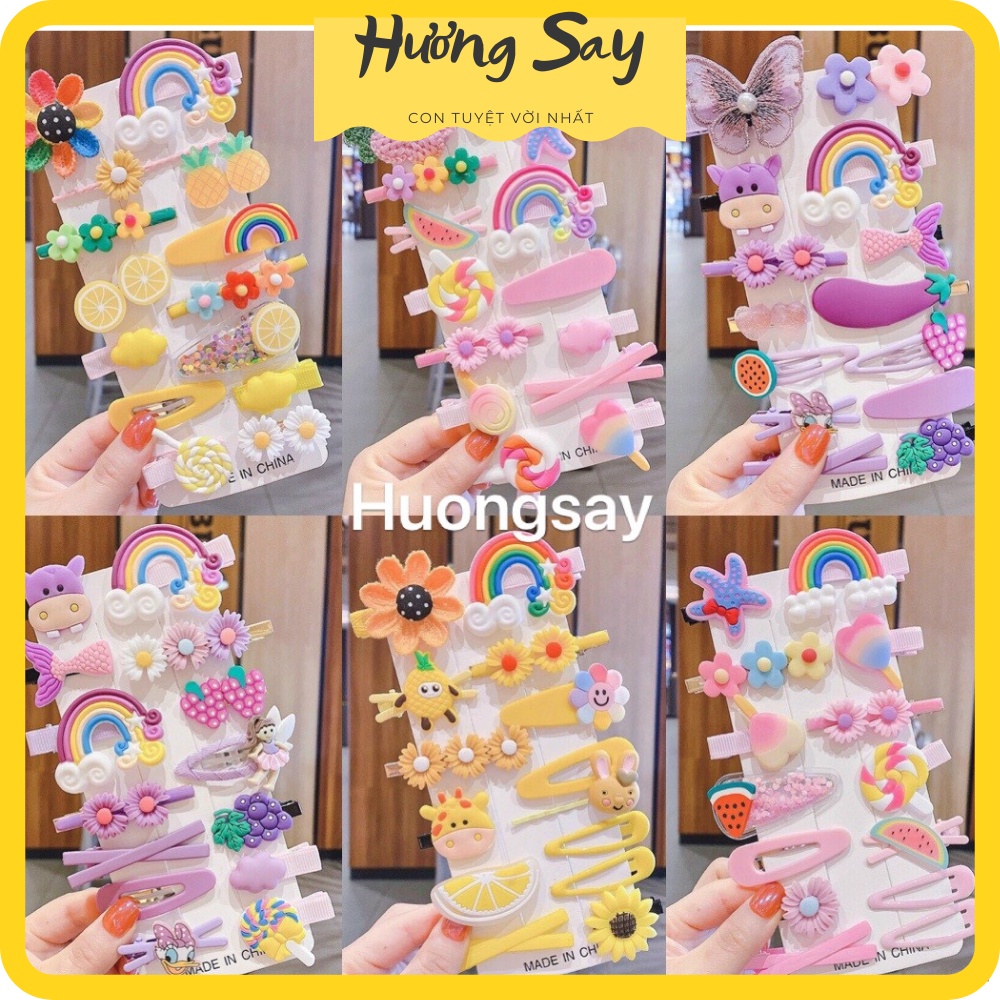 SET 14 KẸP TÓC ĐÁNG YÊU CHO BÉ GÁI