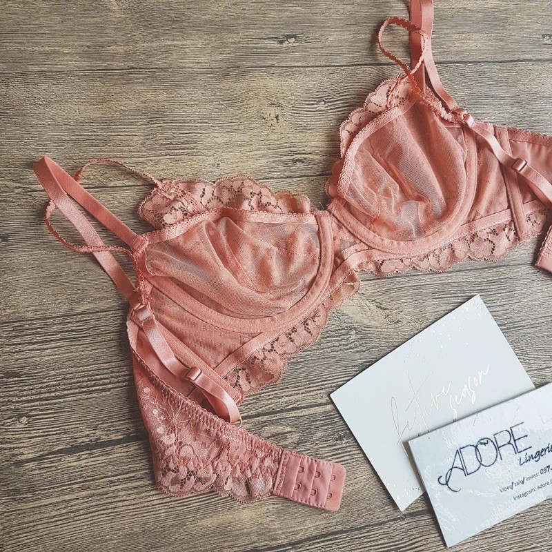 Bộ đồ lót không đệm có gọng ren 2 lớp | BigBuy360 - bigbuy360.vn