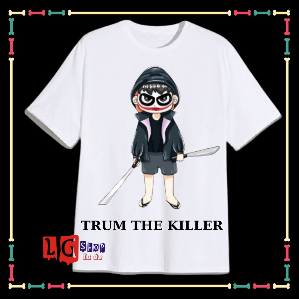 Áo phông cho bé trai in hình Trum The Killer, ink sans áo thun trẻ em đủ size