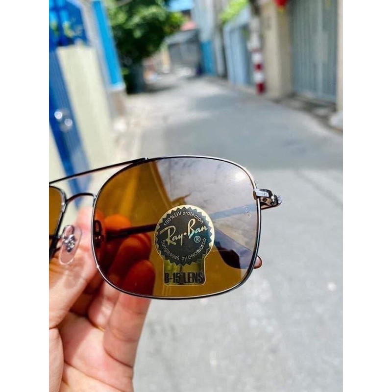 Mắt kính mát nam Ray Ban Metal Square