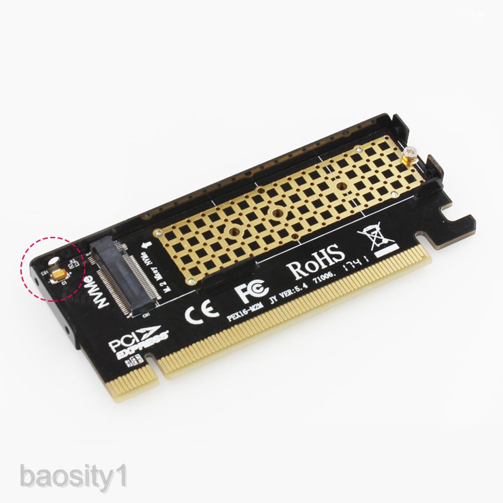 Card chuyển đổi cổng NVME M.2 sang PCIe kèm bộ tản nhiệt có phụ kiện đi kèm chuyên dụng